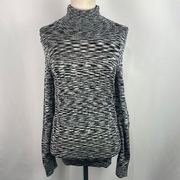 Raoul Black Striped Knit Turtleneck - Picture 1 of 8